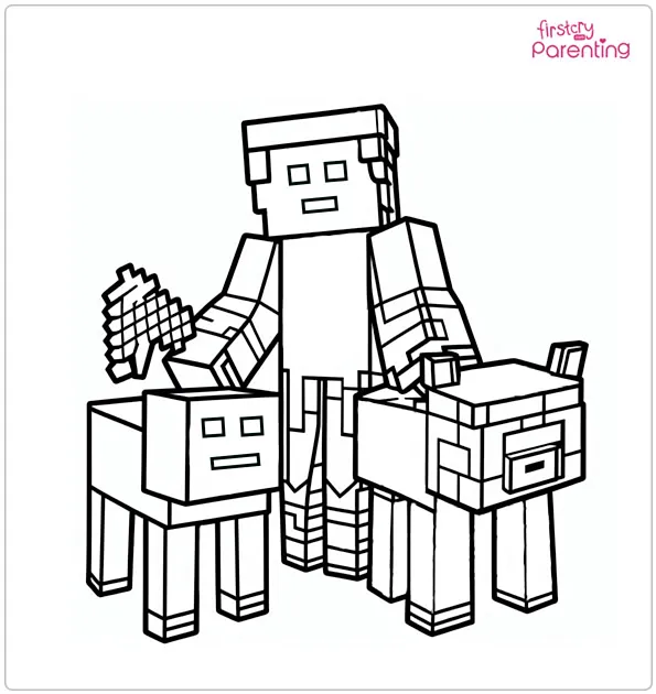 Minecraft Animal Coloring Pages