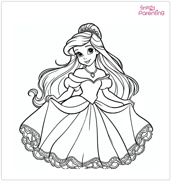 Ariel Princess Coloring Page