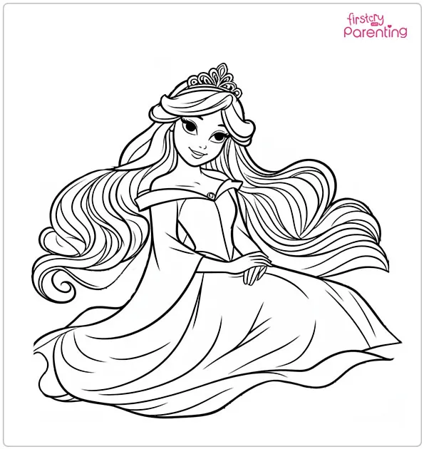 Aurora Princess Coloring Page