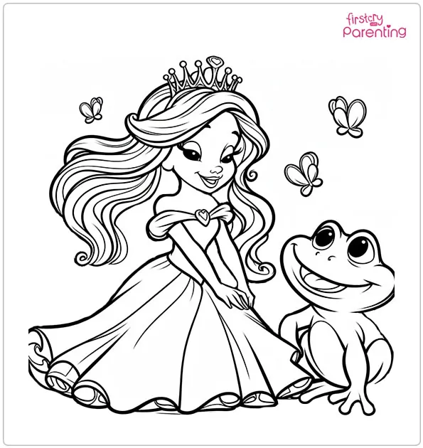 Princess and the Frog Coloring Page