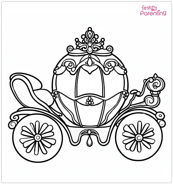 Princess Carriage Coloring Page