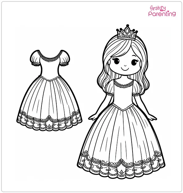 Princess Dress Coloring Page