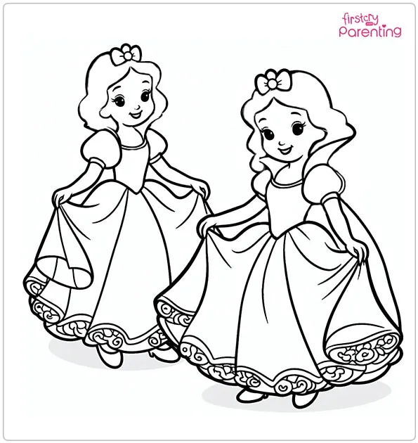Snow White Princess Coloring Page