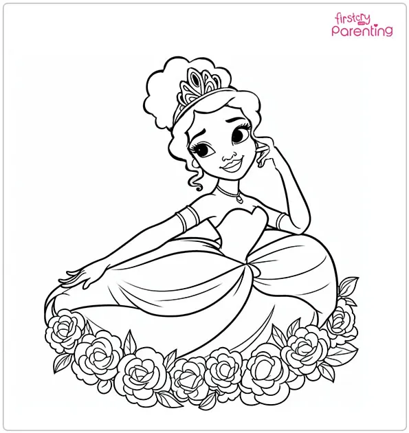 Tiana Princess Coloring Page