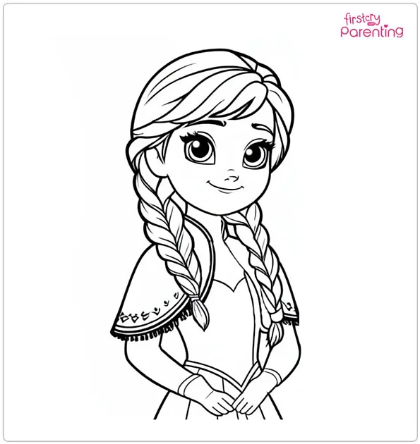 Coloring Page Frozen Anna Coloring Page Frozen Anna