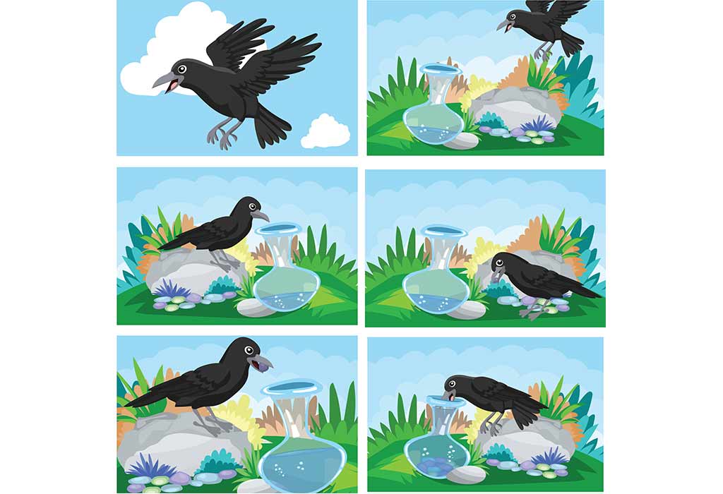 The Thirsty Crow Story in Hindi