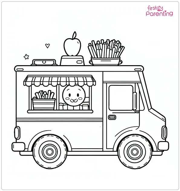 25 Truck Coloring Pages Free - Food Truck Coloring Page.webp