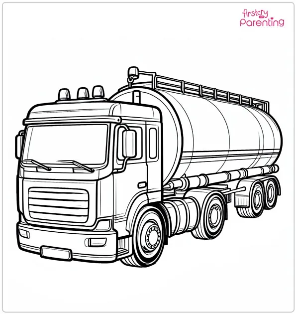 25 Truck Coloring Pages - Free Printable, Sheets and Images for Kids