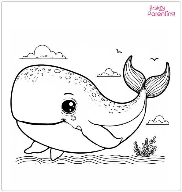 Coloring page of Funny Catfish animals for preschool kids activity