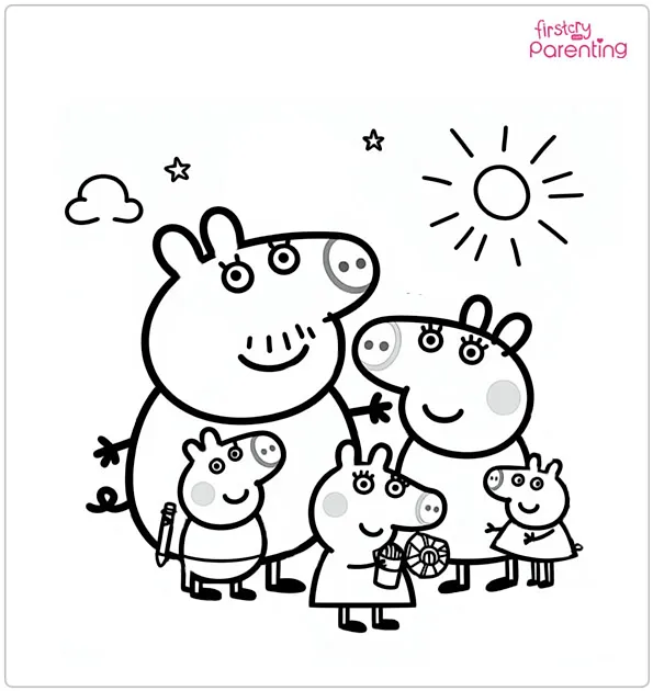 25 Peppa Pig Coloring Pages Free Printable Sheets And Images For Kids