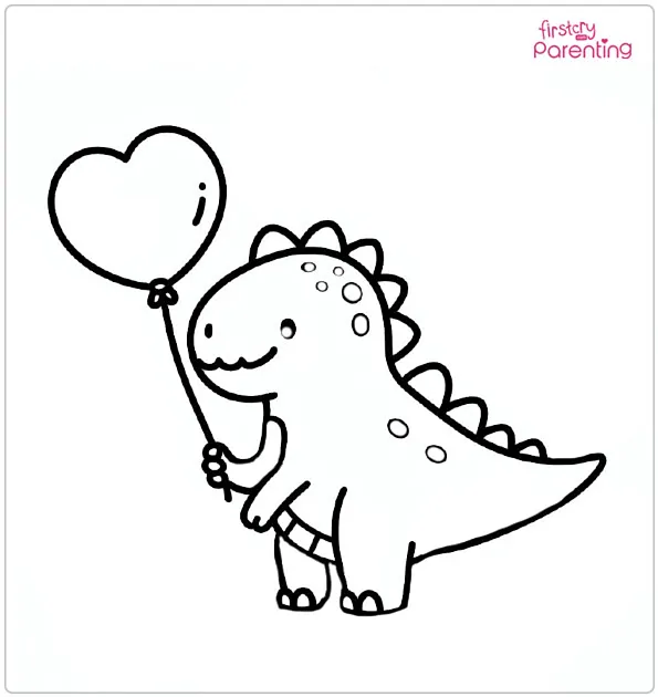 cute dinosaur coloring page