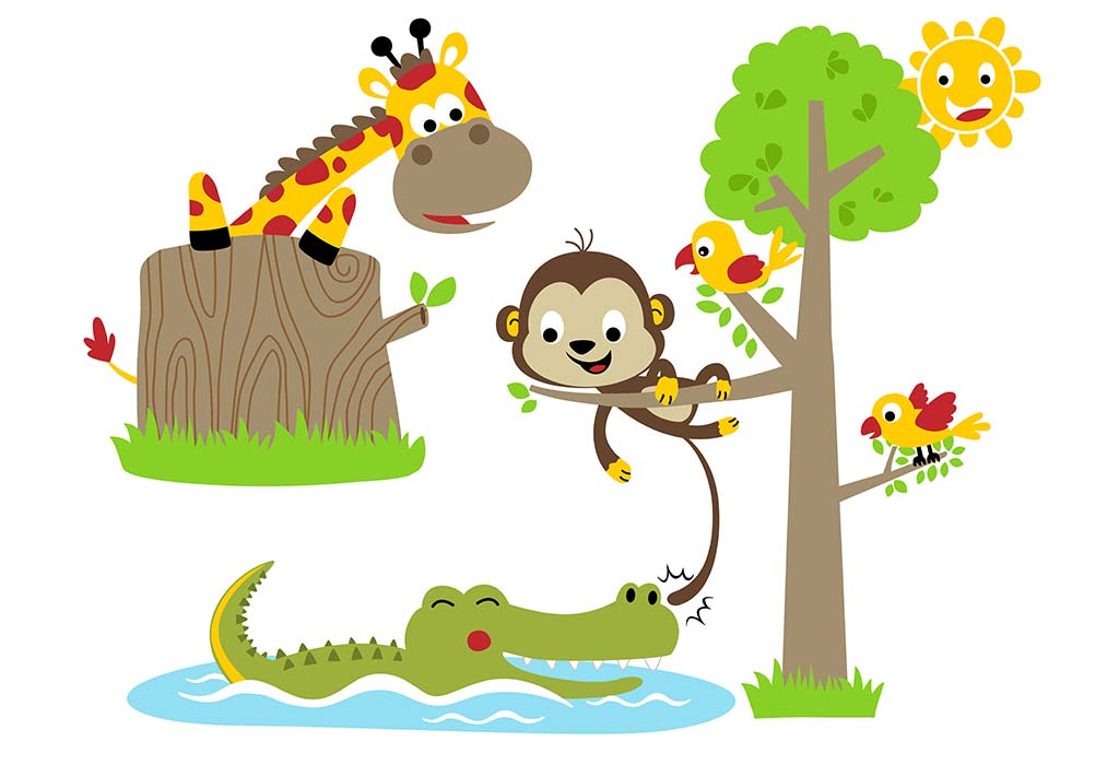 The Wise Monkey and the Crocodile Story in Hindi