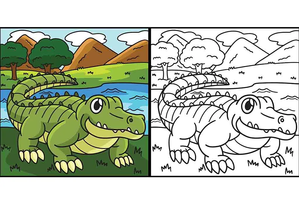 25 Alligator Coloring Pages: Free Printable Sheets, Pictures and Images for Kids