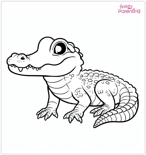 American Alligator Coloring Page