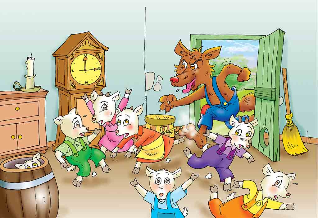 Wolf And The Seven Little Goats Story In Hindi