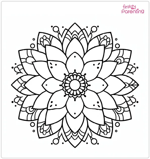 Flower Mandala Coloring Page