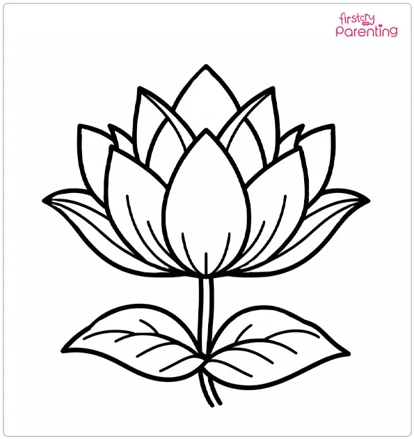 Lotus Flower Coloring Page