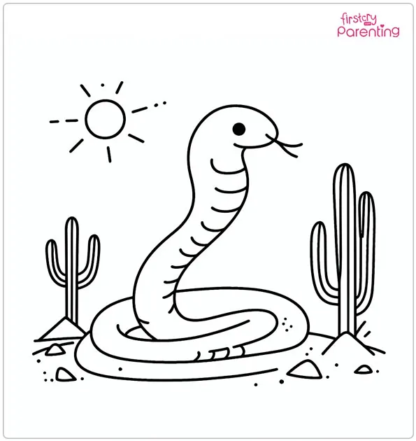 Desert Snake Coloring Page