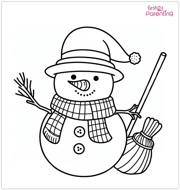 Blank Snowman Coloring Page