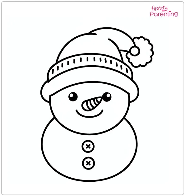 Snowman Head Coloring Page