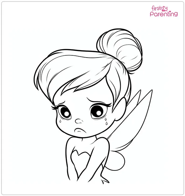 Upset Tinkerbell Coloring Page