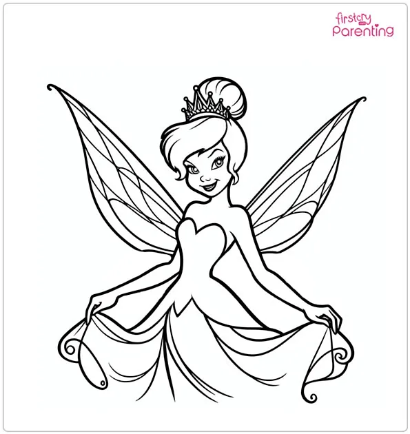 Queen Clarion Tinkerbell Coloring Page