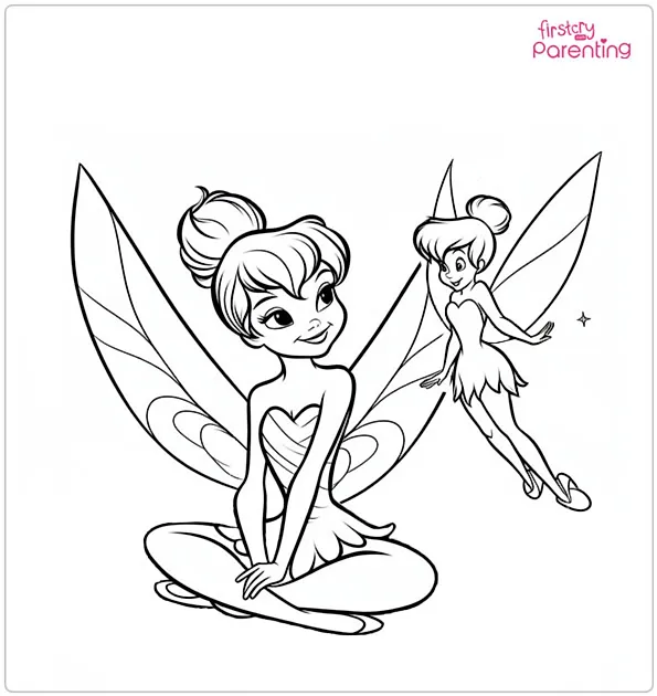 Rosetta and Tinkerbell Coloring Page