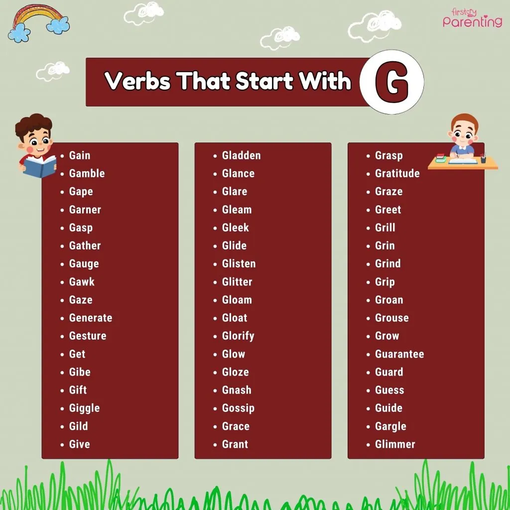 Verbs That Start With G in English (With Meanings & Examples)