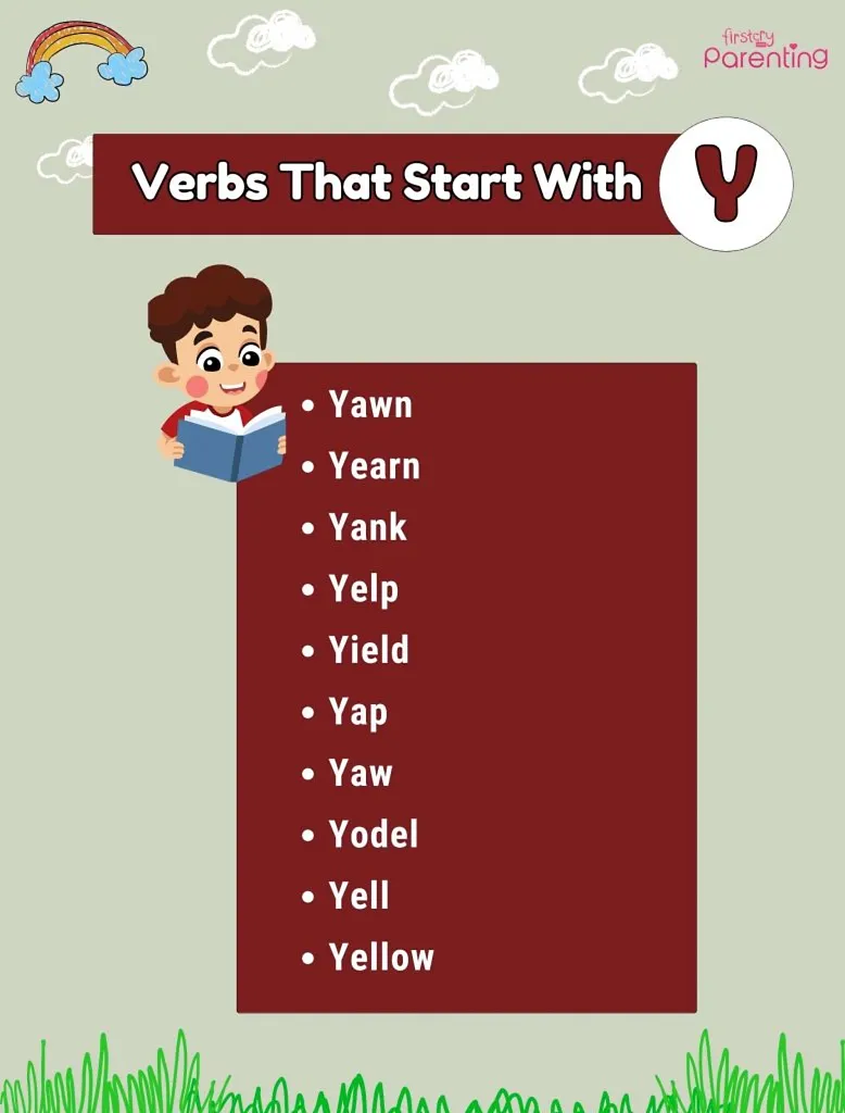 Verbs That Start With Y - Infographics