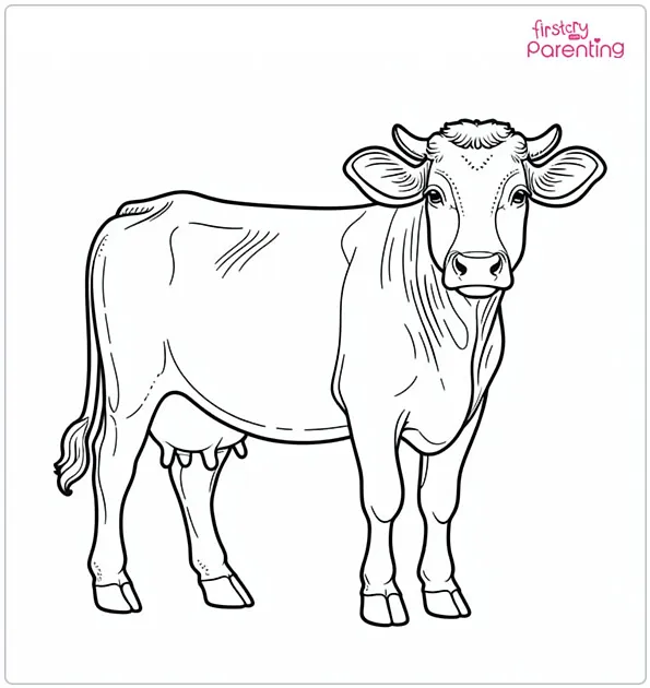 25 Cow Coloring Pages - Free Printable, Sheets and Images for Kids