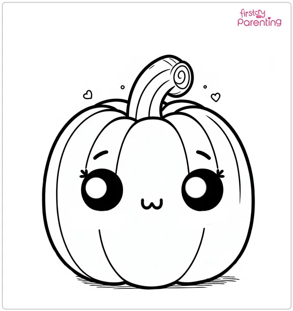 Cartoon Pumpkin Coloring Page