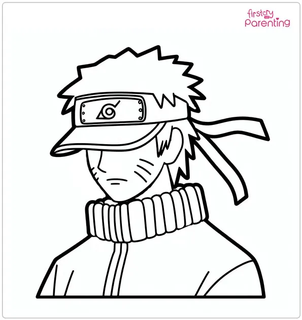 Naruto and his Hat Coloring Page
