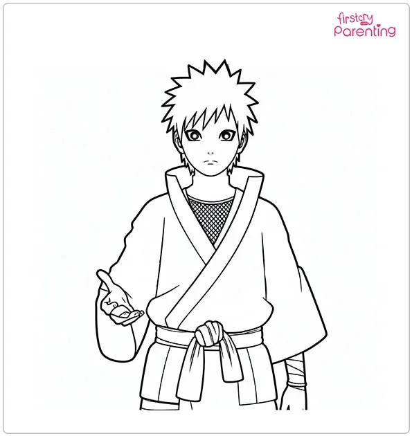 Naruto Gaara Coloring Page