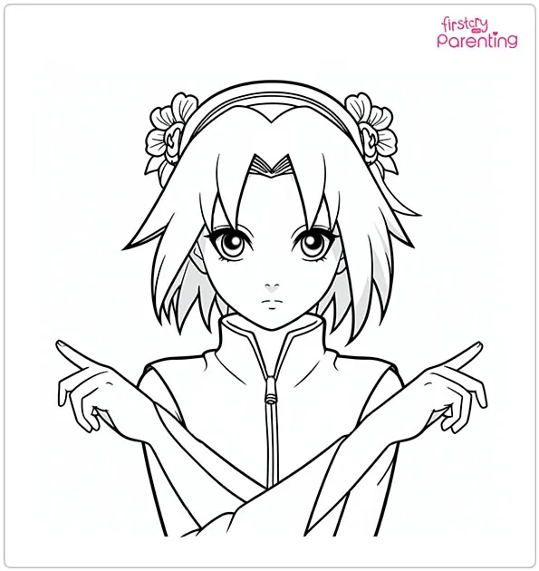 Sakura Naruto Coloring Page