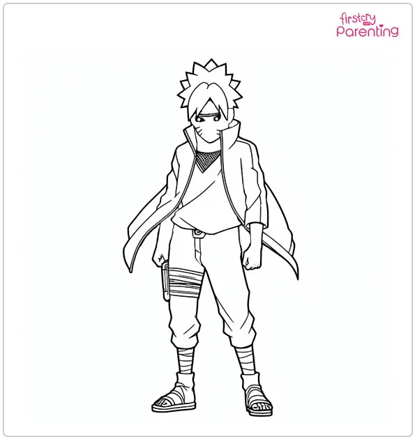 Naruto Boruto Coloring Page