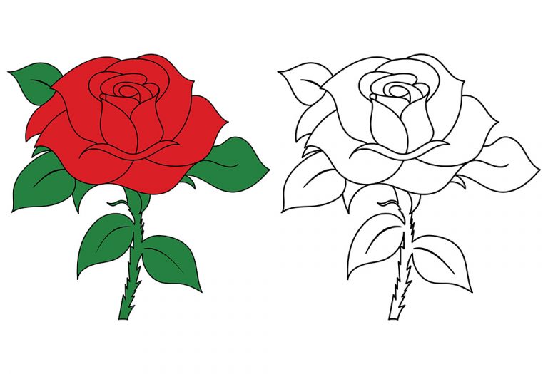 Rose Coloring Pages - Free Printable Pages For Kids