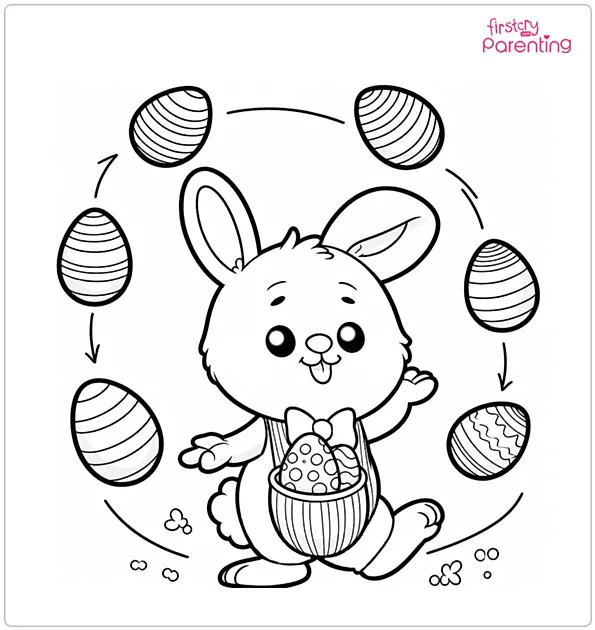 Easy How to Draw the Easter Bunny Tutorial Video & Coloring Page