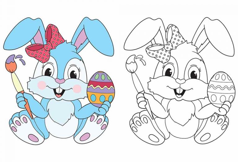 Easter Bunny Coloring Pages – Free Printable Pages For Kids