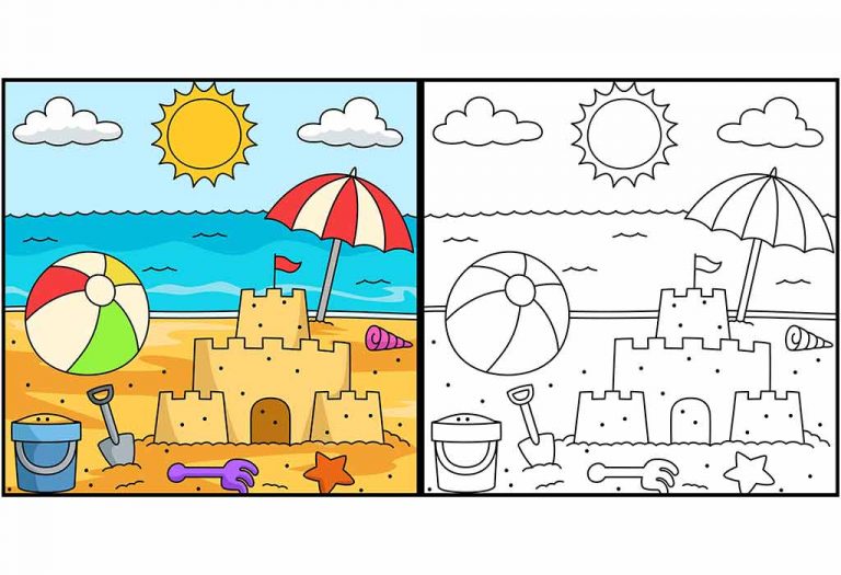 Beach Coloring Pages - Free Printable Pages For Kids