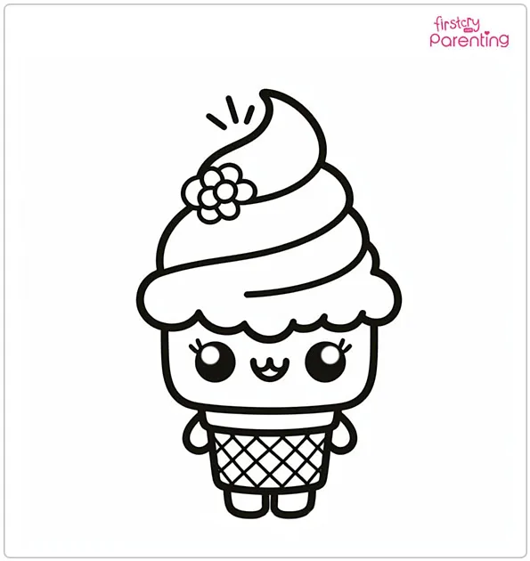 Shopkins Ice Cream Coloring Page