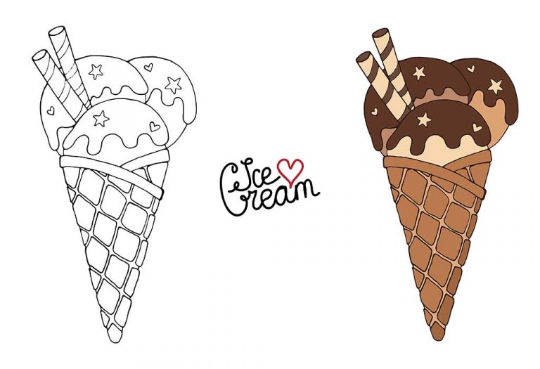 Ice Cream Coloring Pages - Free Printable Pages For Kids