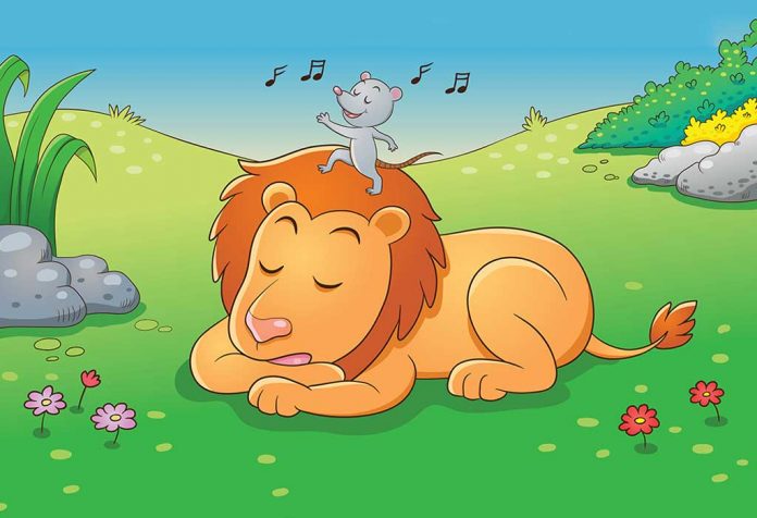 The Lion,The Cat And The Mouse Story In Hindi