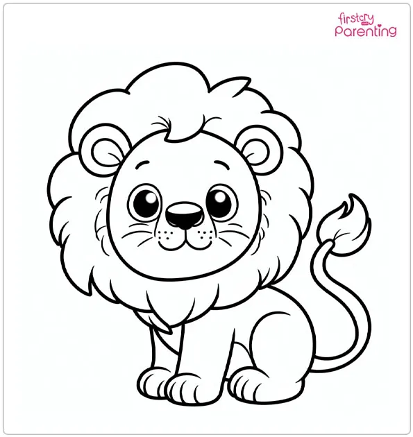 Cartoon Lion Coloring Page