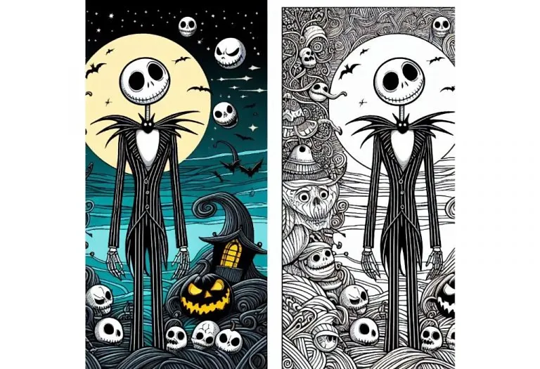 Nightmare Before Christmas Coloring Pages - Free Printable Pages For Kids