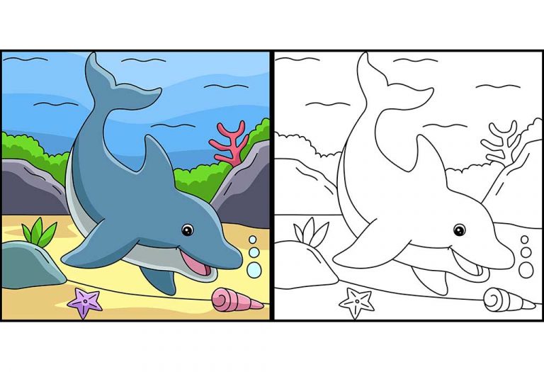 Dolphin Coloring Pages - Free Printable Pages For Kids