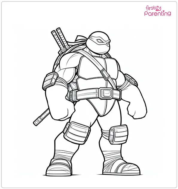 Casey Jones from TMNT Coloring Page