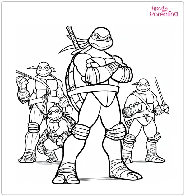 25 Ninja Turtle Coloring Pages - Free Printable, Sheets and Images for Kids