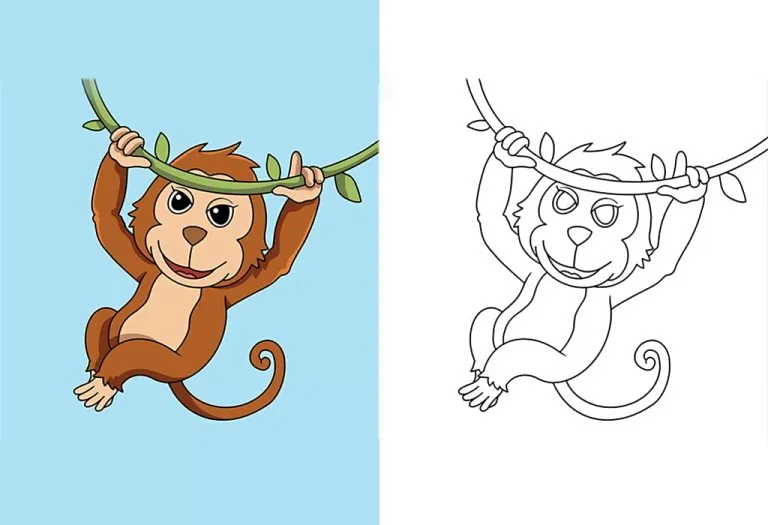 Monkey Coloring Pages - Free Printable Pages For Kids