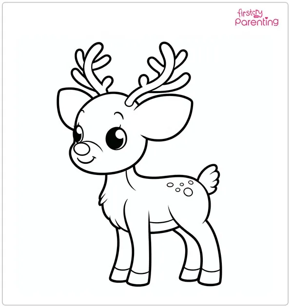 25 Reindeer Coloring Pages - Free Printable, Sheets and Images for Kids