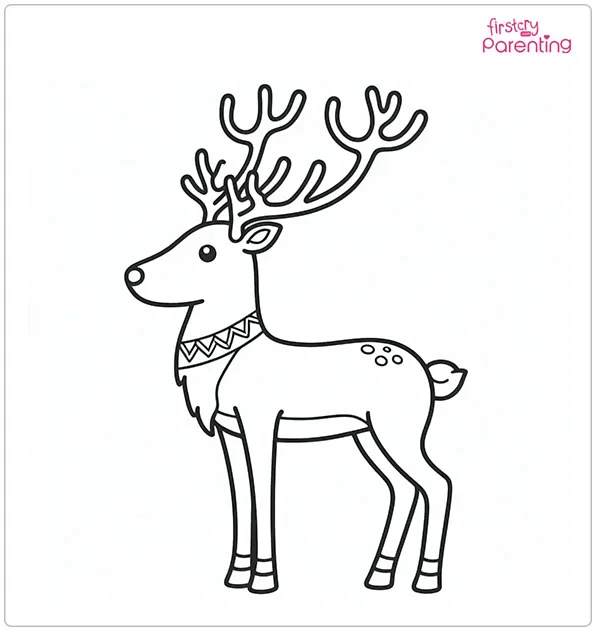 Swedish Reindeer Coloring Page